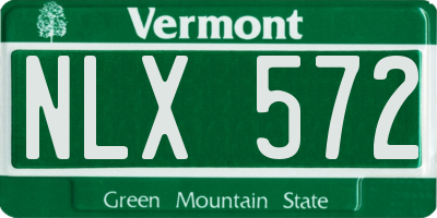 VT license plate NLX572