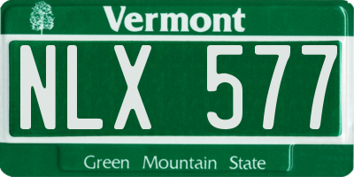VT license plate NLX577
