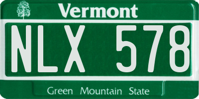 VT license plate NLX578
