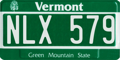 VT license plate NLX579