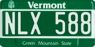 VT license plate NLX588