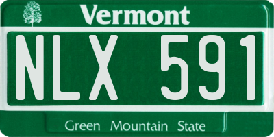VT license plate NLX591