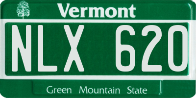 VT license plate NLX620