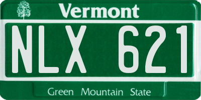 VT license plate NLX621