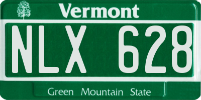 VT license plate NLX628