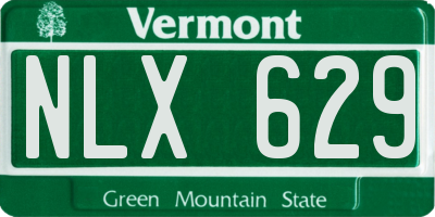 VT license plate NLX629