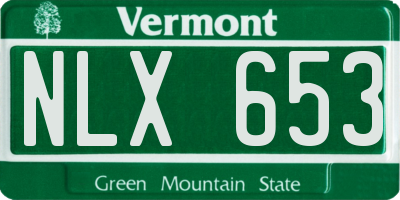 VT license plate NLX653
