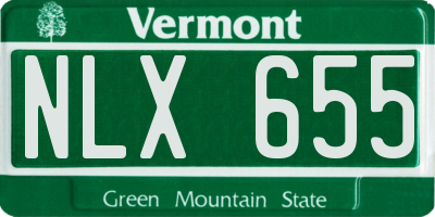 VT license plate NLX655