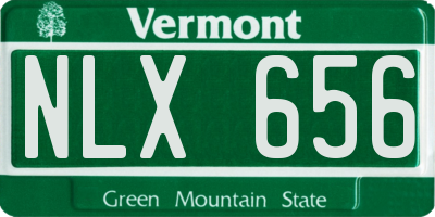 VT license plate NLX656