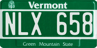 VT license plate NLX658