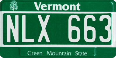 VT license plate NLX663
