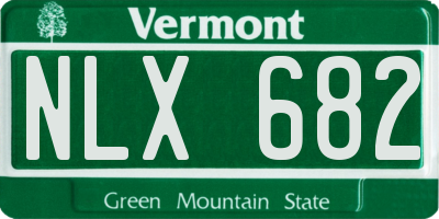 VT license plate NLX682