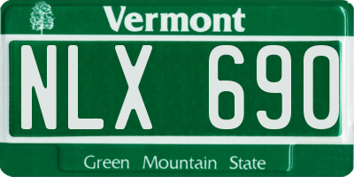 VT license plate NLX690