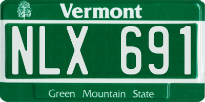 VT license plate NLX691
