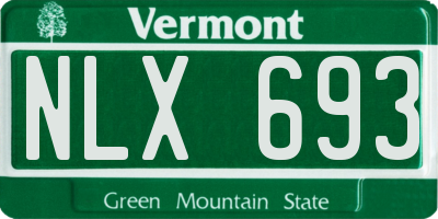 VT license plate NLX693