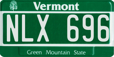 VT license plate NLX696