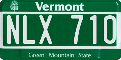 VT license plate NLX710