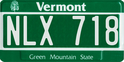VT license plate NLX718
