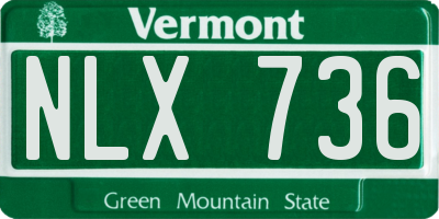 VT license plate NLX736
