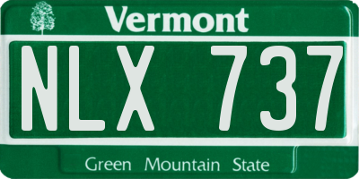 VT license plate NLX737