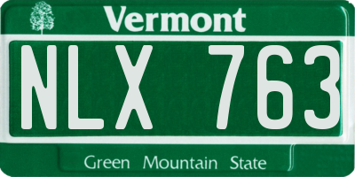 VT license plate NLX763