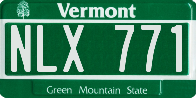 VT license plate NLX771