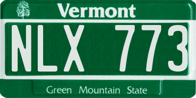 VT license plate NLX773