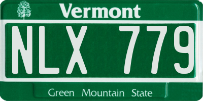 VT license plate NLX779