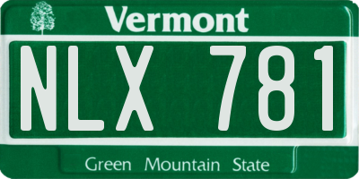 VT license plate NLX781