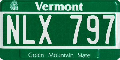 VT license plate NLX797
