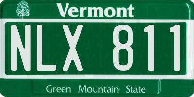 VT license plate NLX811