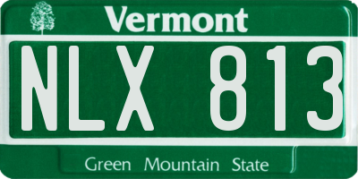 VT license plate NLX813