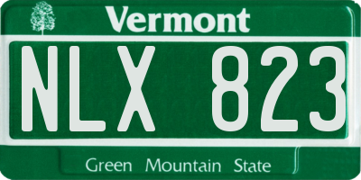 VT license plate NLX823