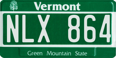 VT license plate NLX864