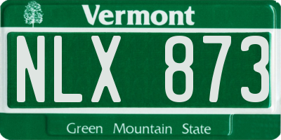 VT license plate NLX873