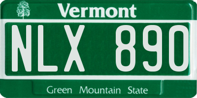 VT license plate NLX890