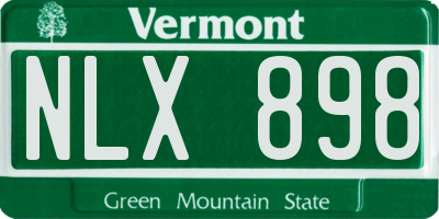 VT license plate NLX898