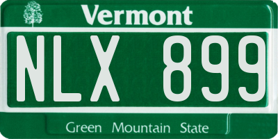VT license plate NLX899