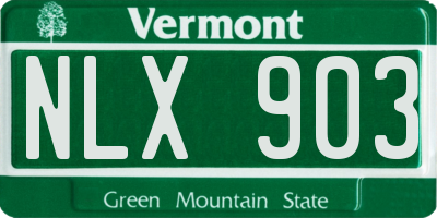 VT license plate NLX903