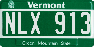 VT license plate NLX913