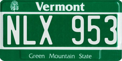 VT license plate NLX953