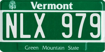 VT license plate NLX979