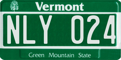 VT license plate NLY024
