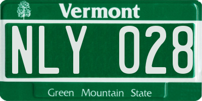 VT license plate NLY028
