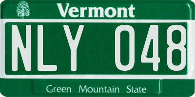 VT license plate NLY048
