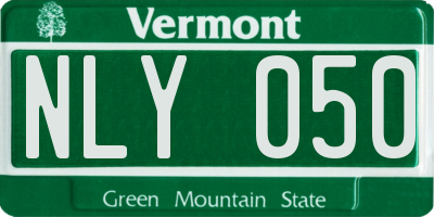 VT license plate NLY050