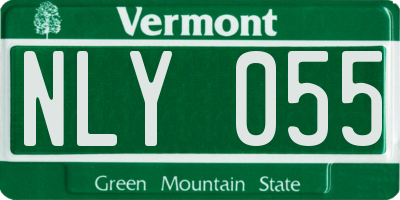 VT license plate NLY055