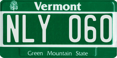 VT license plate NLY060