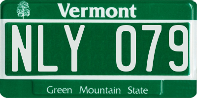VT license plate NLY079