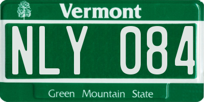 VT license plate NLY084